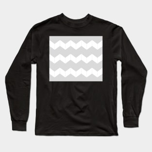 Abstract geometric pattern - zigzag - gray and white. Long Sleeve T-Shirt